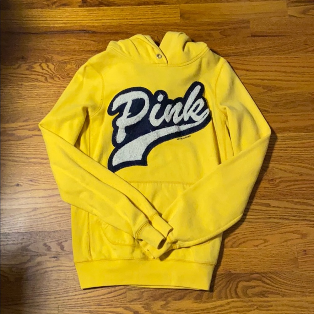 COPY - Victoria’s secret pink yellow hoodie